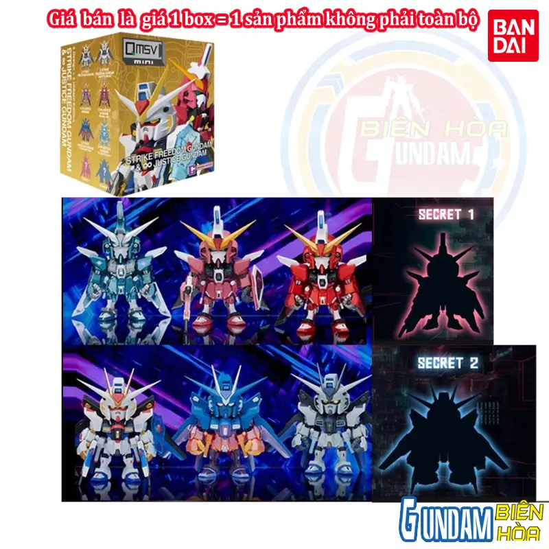Mô hình QMSV MINI STRIKE FREEDOM GUNDAM & JUSTICE GUNDAM