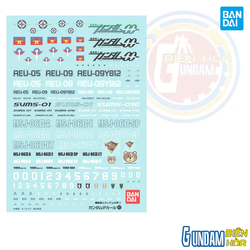 Phụ kiện mô hình GUNDAM DECAL 47 GUNDAM OO MULTIUSE 2