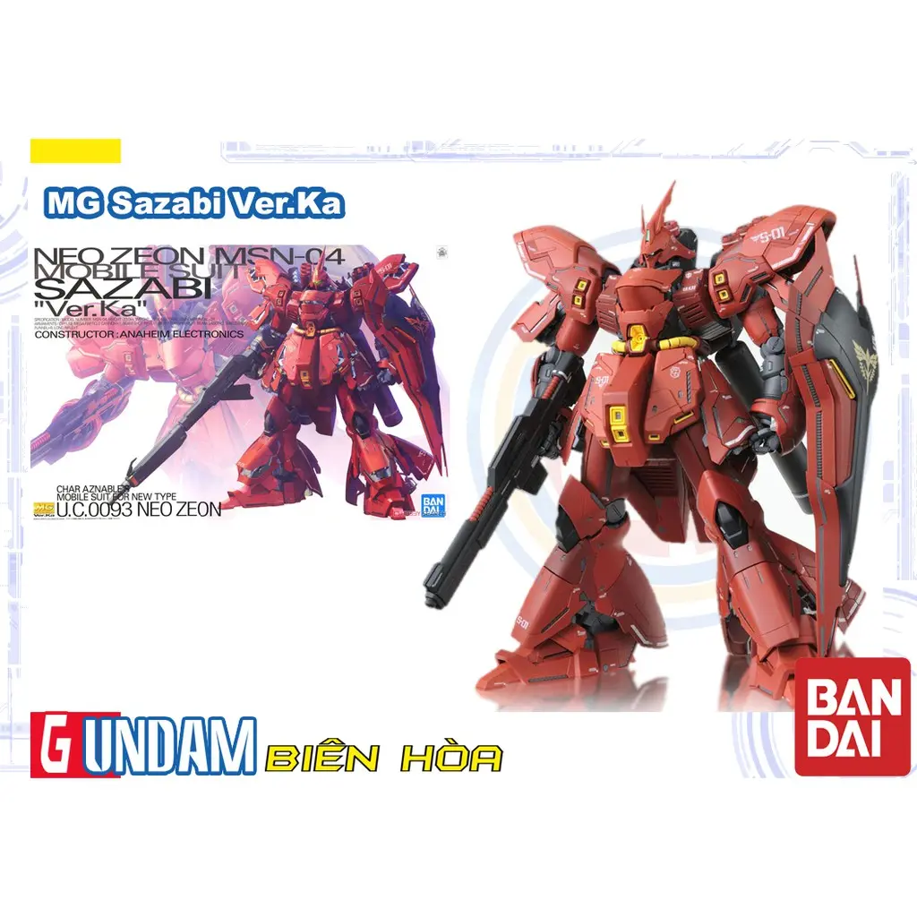 Mô hình lắp ráp MG 1/100 MSN-04 SAZABI Ver.Ka
