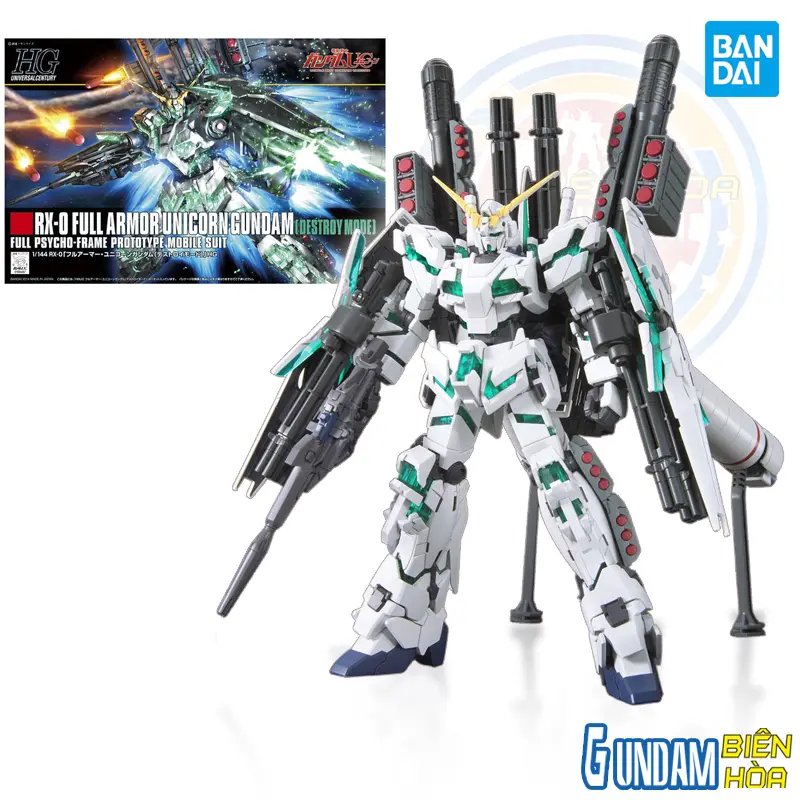 Mô hình lắp ráp 1/144 HGUC FULL ARMOR UNICORN GUNDAM (DESTROY MODE)