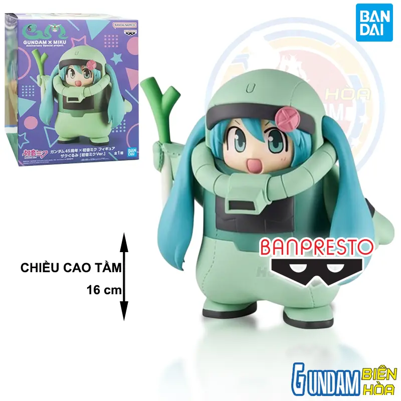 Mô hình Figure Banpresto GUNDAM 45TH×HATSUNE MIKU FIGURE ZAKU COSTUME [HATSUNE MIKU VER.]