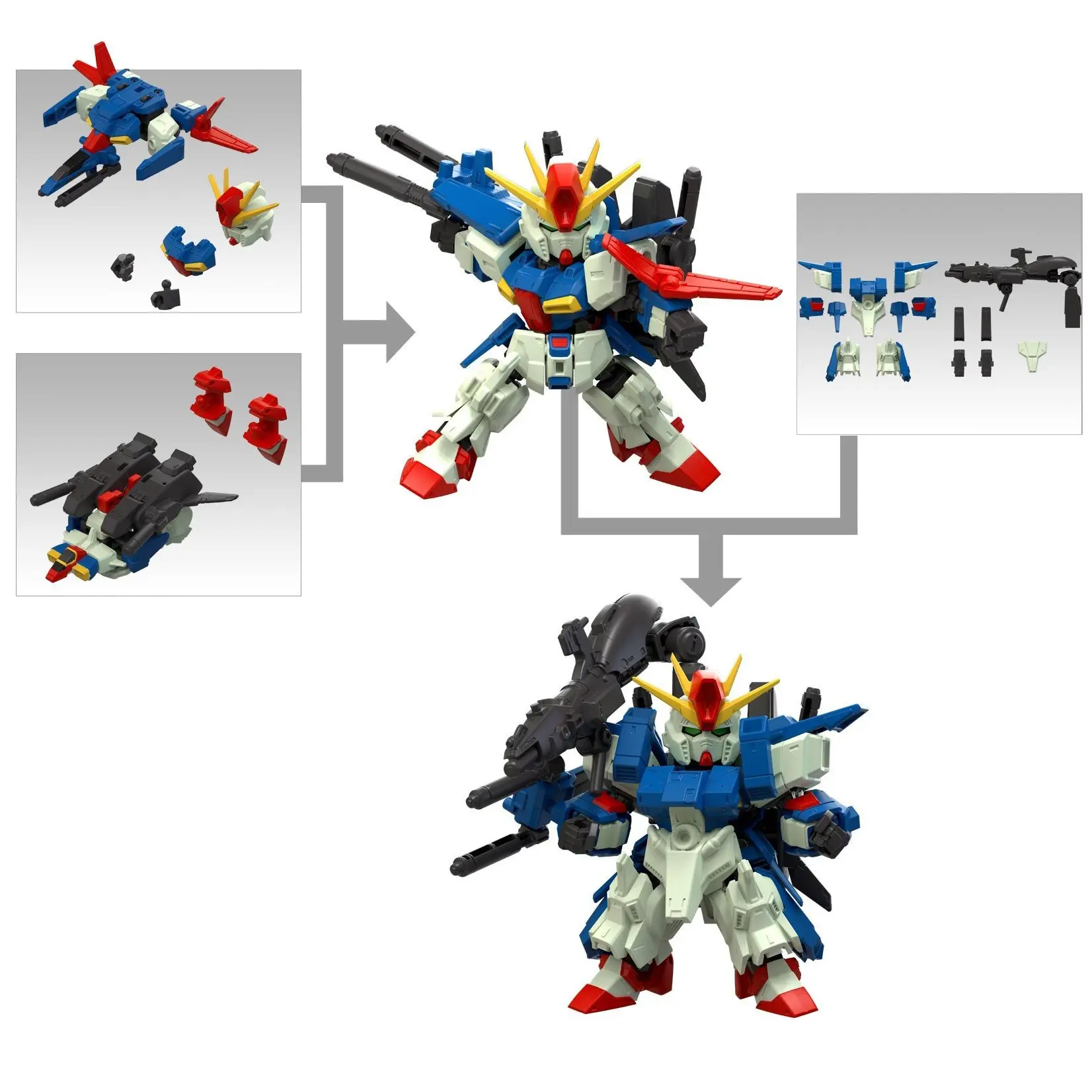 ZZ Gundam + EX parts SET ( 3 hộp)