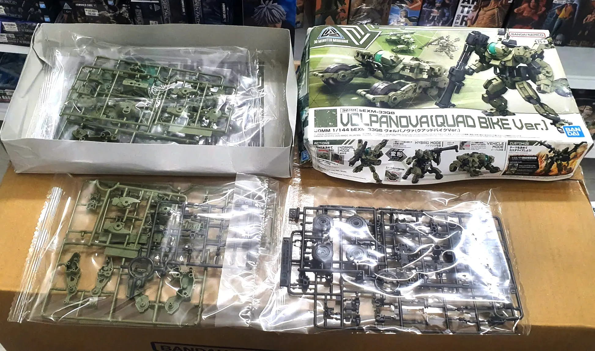 [ HÀNG THANH LÝ] ĐỌC KỸ MÔ TẢ Mô hình lắp ráp 30MM VOLPANOVA QUAD BIKE + PORTANOVA[ GREEN]