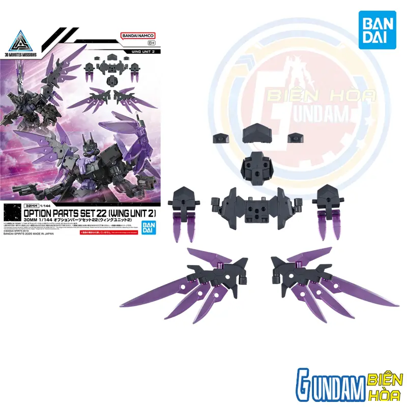 Bộ phụ kiện lắp ráp 30MM 1/144 OPTION PARTS SET 22 （WING UNIT 2）
