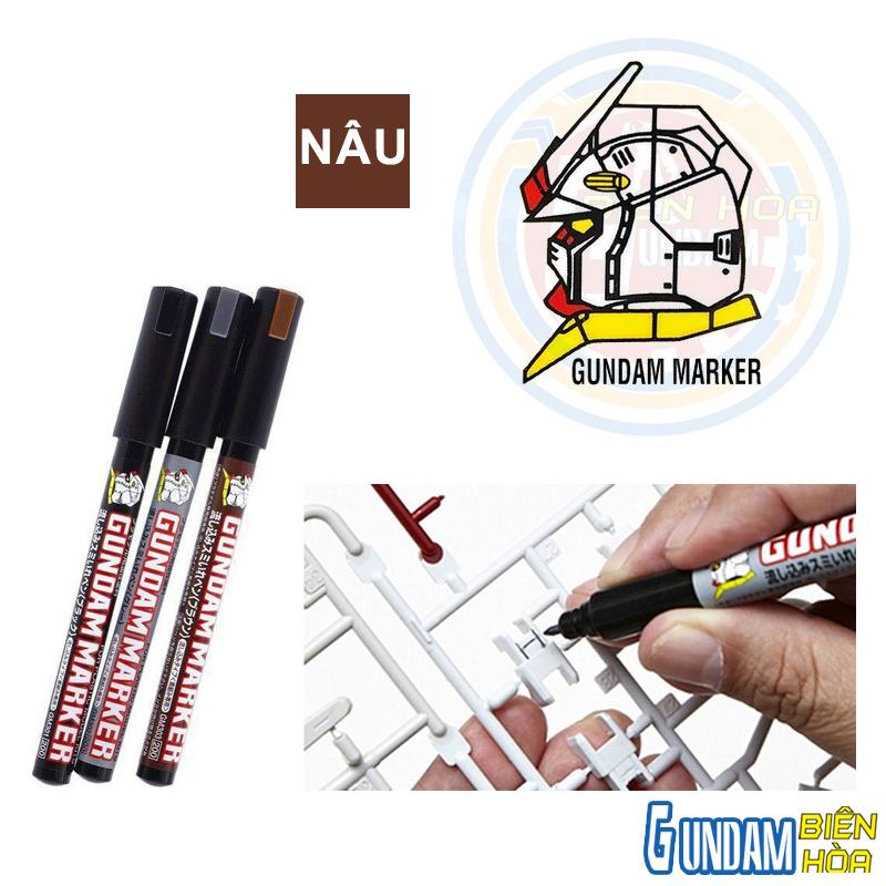 Bút Kẻ Lằn Chảy Gundam Marker GM303 NÂU (BROWN)