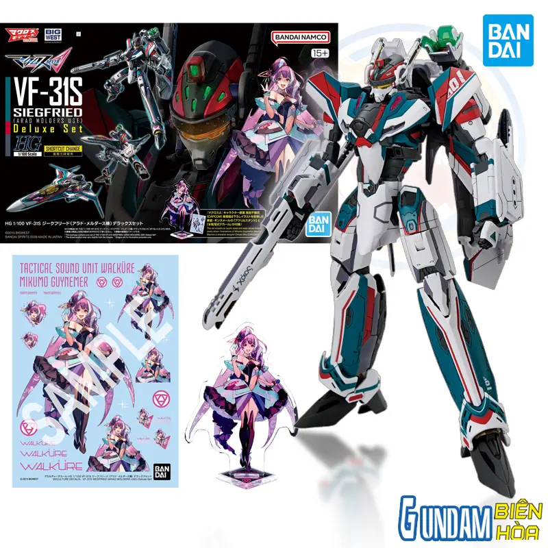 Mô hình lắp ráp HG 1/100 VF-31S SIEGFRIED (ARAD MOLDERS USE) Deluxe Set