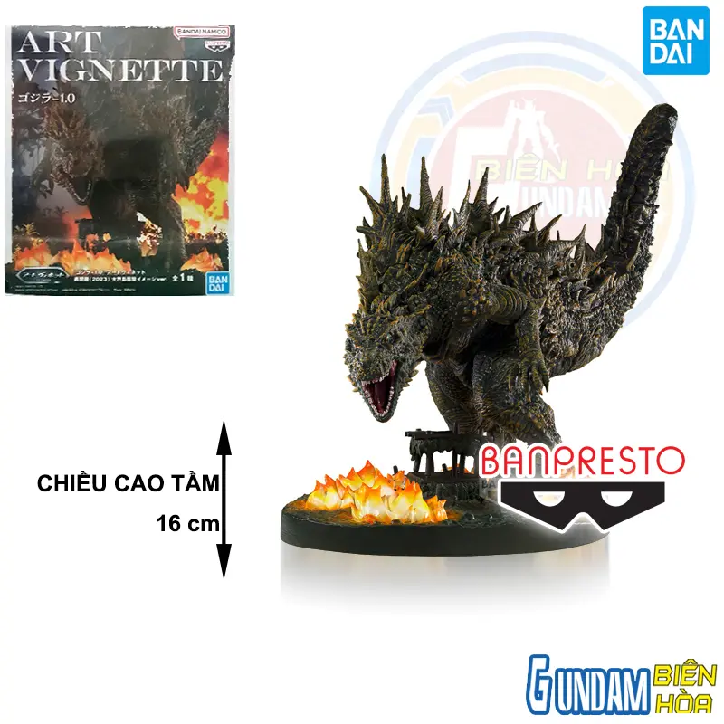 Mô hình Figure Banpresto GODZILLA MINUS ONE ART VIGNETTE GODZILLA (2023) ODO ISLAND ATTACK IMAGE VER.