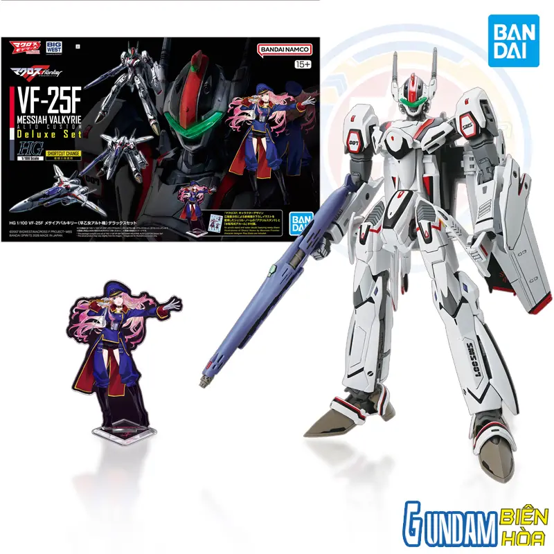 Mô hình lắp ráp HG 1/100 VF-25F MESSIAH VALKYRIE ALTO CUSTOM Deluxe Set