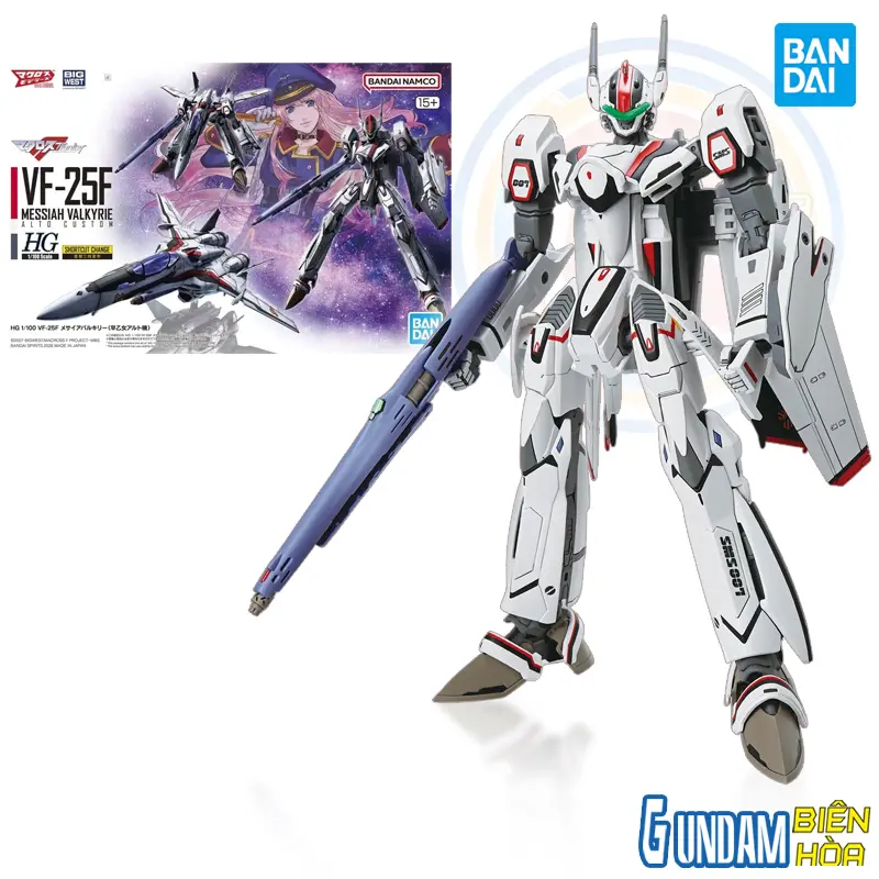 Mô hình lắp ráp HG 1/100 VF-25F MESSIAH VALKYRIE ALTO CUSTOM