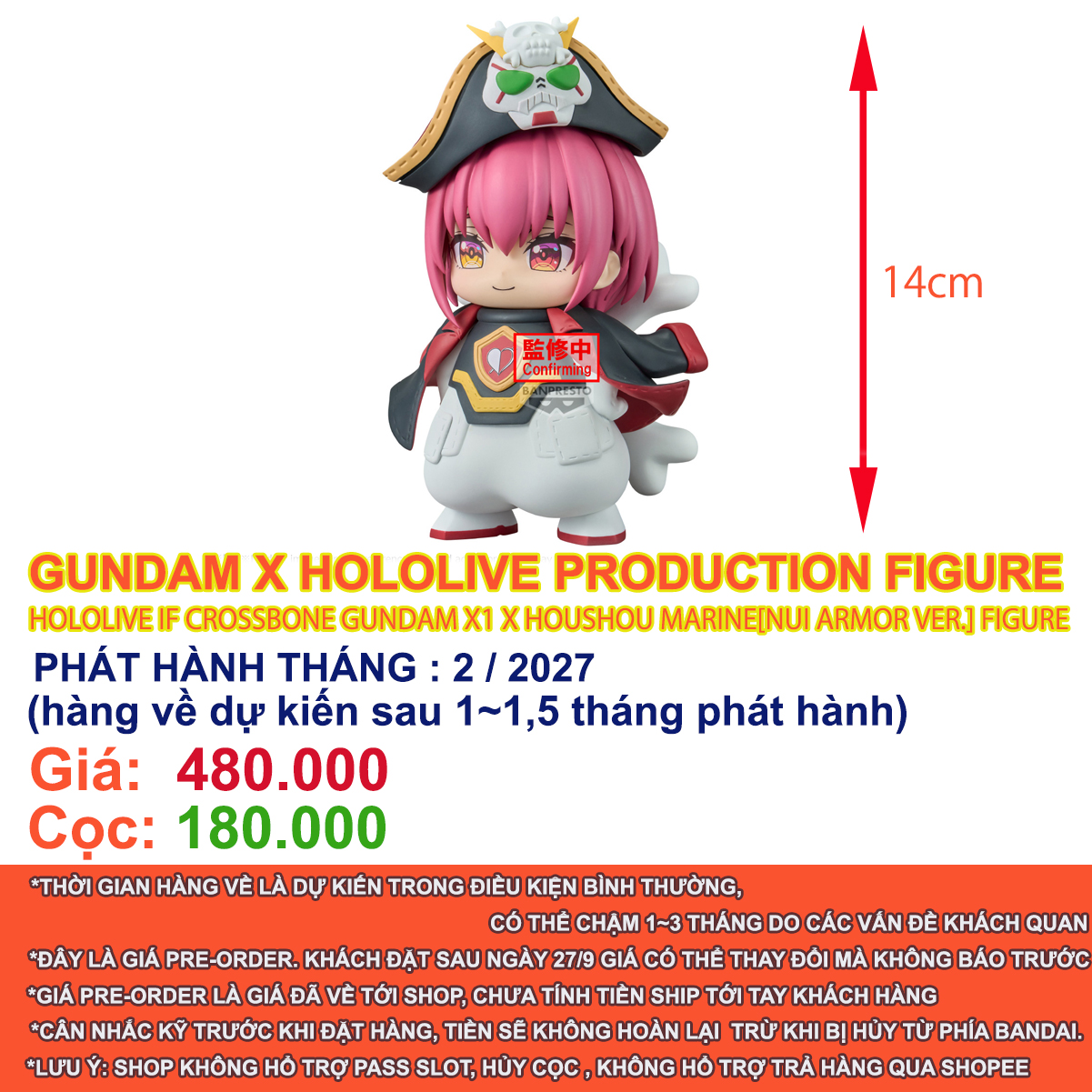 Mô hình Figure Banpresto GUNDAM X HOLOLIVE PRODUCTION #HOLOLIVE IF CROSSBONE GUNDAM X1 X HOUSHOU MARINE[NUI ARMOR VER.] FIGURE