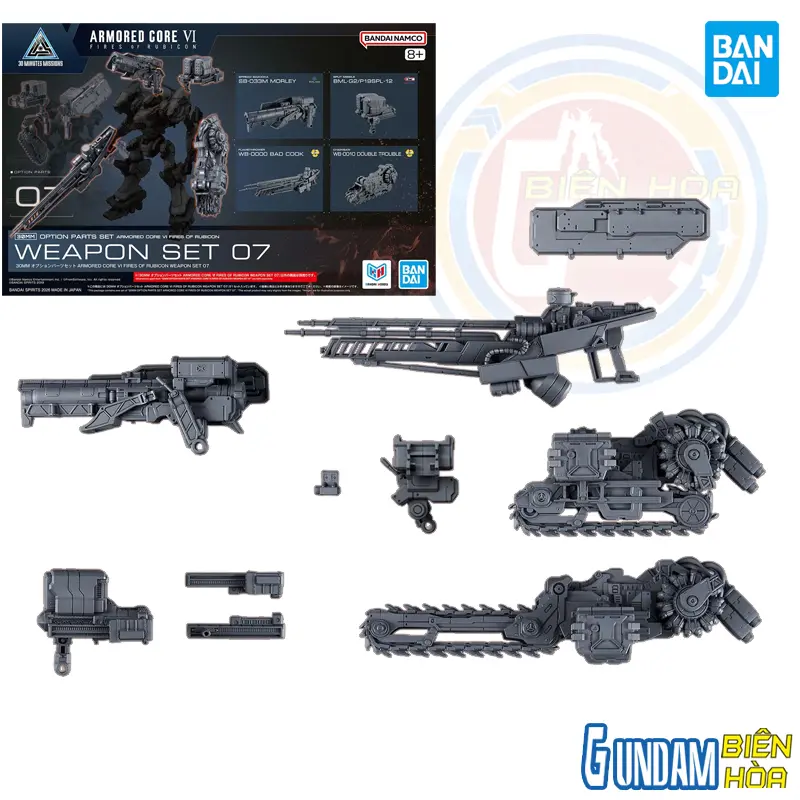 Bộ lắp ráp phụ kiện cho mô hình 30MM OPTION PARTS SET ARMORED CORE Ⅵ FIRES OF RUBICON WEAPON SET 07